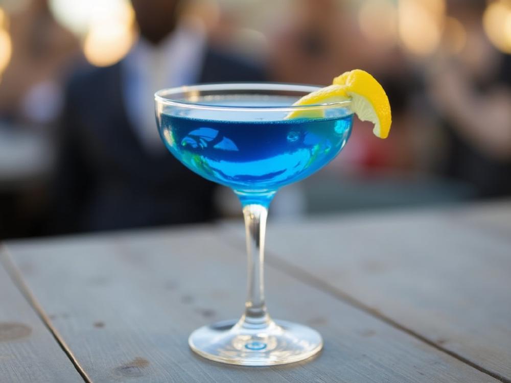 The Bluebird Cocktail (cocktail, sour, gin) - The Bluebird is a vibrant twist on the classic Gin Sour family. While its precise origins are unclear, it likely emerged in the mid-20th century, drawing inspiration from the popularity of blue curaçao and other vibrant liqueurs. Its combination of citrus, gin, and bitters creates a refreshingly tart and slightly bitter cocktail, ideal for a summer afternoon. 