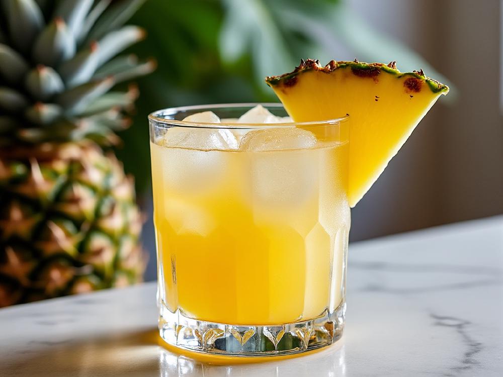 The Hawaiian  Cocktail (cocktail, sour, gin) - The Hawaiian Cocktail is a classic sour, a family known for its tart, refreshing profiles. While its exact origin is unclear, it likely emerged in the early 20th century, capitalizing on the popularity of tropical flavors and gin-based drinks. 