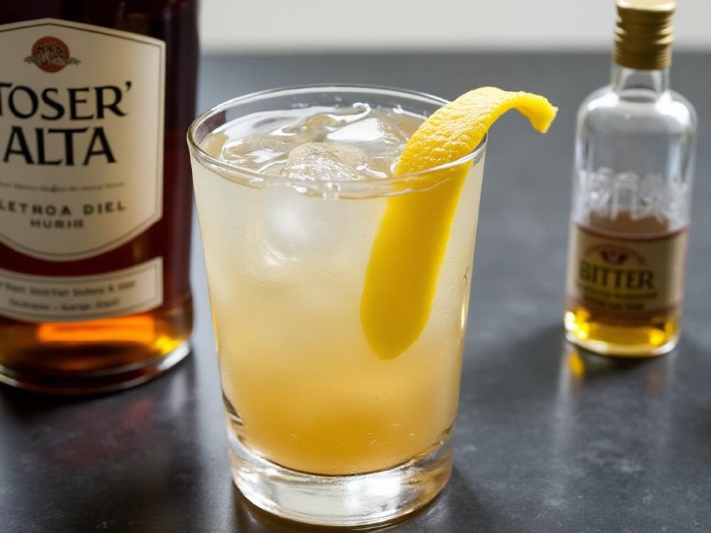 The Horses Neck Cocktail (cocktail, highball, gin) - The Horse's Neck is a classic highball, its origins dating back to the early 20th century.  This simple yet elegant cocktail features the refreshing combination of brandy, ginger ale, and bitters, topped with a lemon twist for a citrusy finish. 