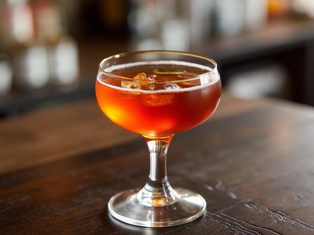 The Lexington Cocktail (cocktail, spirit-forward, bourbon) - The Lexington, a sophisticated blend of bourbon, kola syrup, sweet vermouth, and bitters, belongs to the **Manhattan family**. This twist on the classic, born in the 1970s, embraces the boldness of bourbon with the sweetness of kola syrup, creating a unique and refreshing experience. 