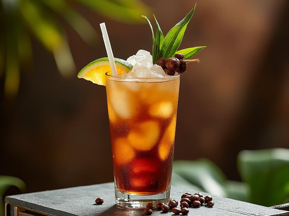 The Lord And Lady Cafe (cafe, , rum) - The Lord and Lady is a classic **coffee cocktail**, likely originating in the Caribbean where dark rum and Tia Maria, a coffee liqueur, are readily available.  This simple combination delivers a rich, complex flavor profile that's both sweet and boozy. 