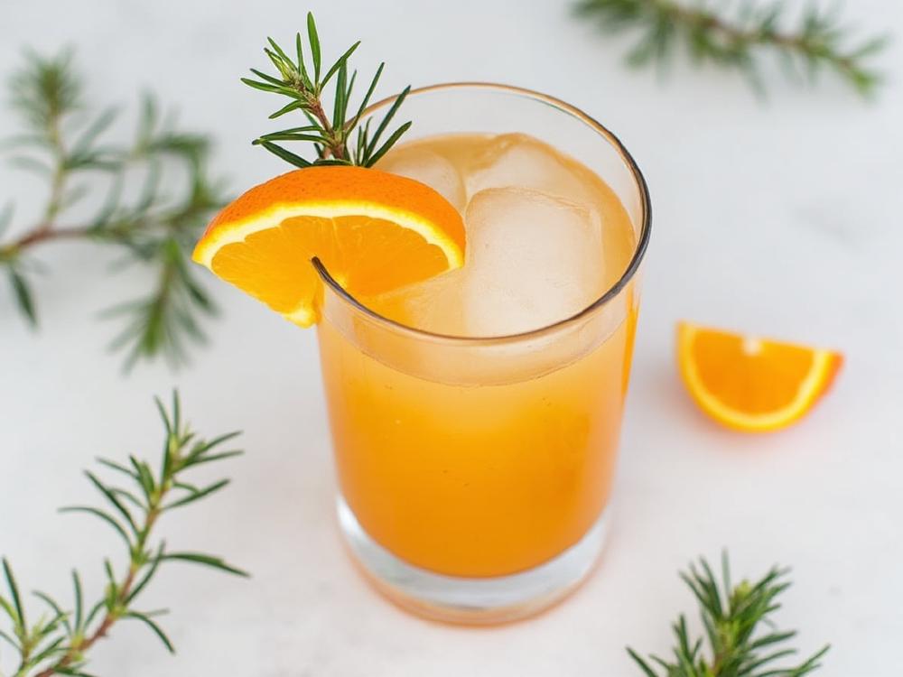 The Orange Rosemary Collins Cocktail (cocktail, margarita, gin) - The Orange Rosemary Collins is a modern twist on the classic Collins family, a highball cocktail traditionally made with gin or whiskey and a citrus juice base. This refreshing concoction incorporates rosemary's herbal complexity, a recent trend in cocktail innovation. 