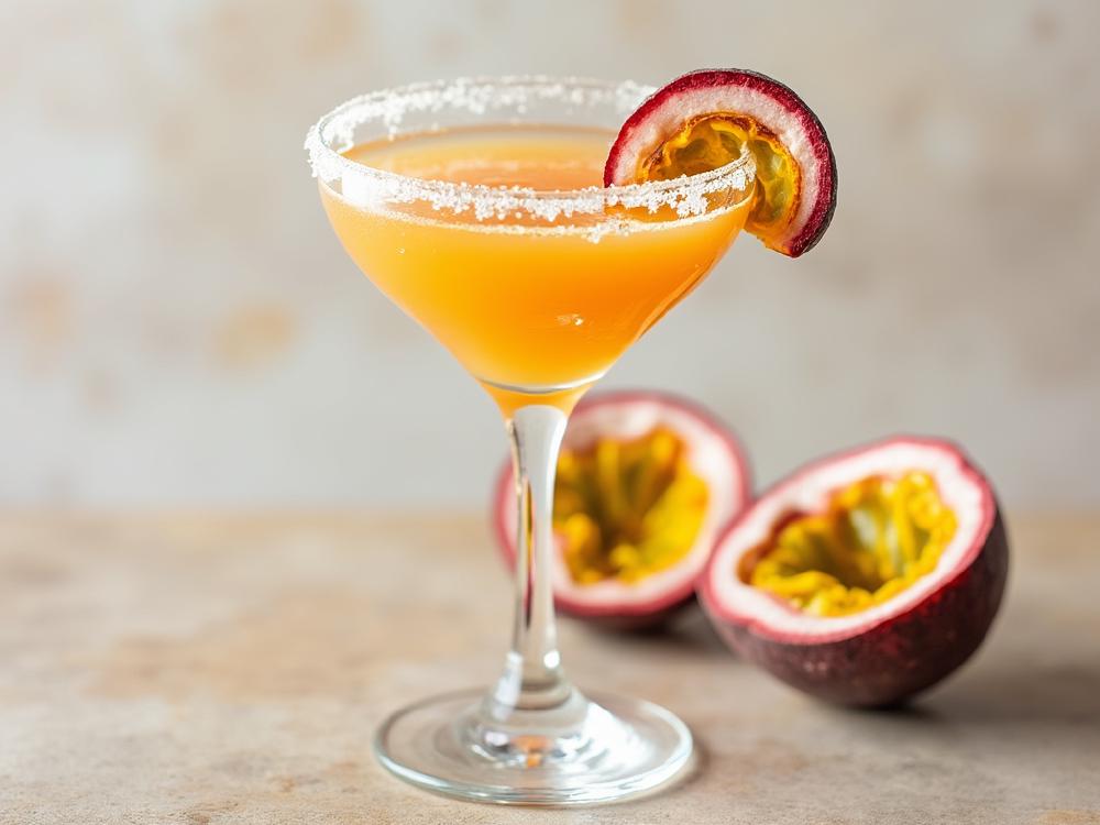 The Passion Fruit Martini Cocktail (cocktail, martini, vodka) - The Passion Fruit Martini, a modern concoction, belongs to the **Martini family**. Its exact origin is debated, but likely emerged in the 1990s as a sweet and tropical twist on the classic Martini,  appealing to the growing popularity of fruity cocktails. 