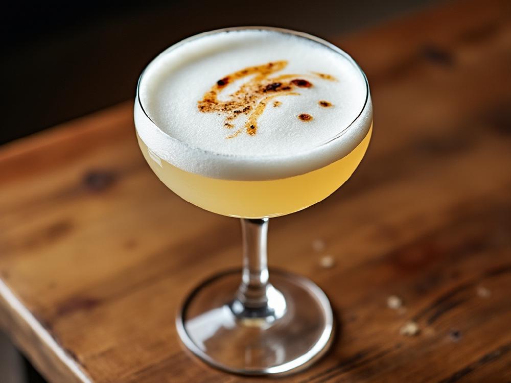 The Pisco Sour Cocktail (cocktail, sour, ) - The Pisco Sour is a classic Sour cocktail, a family characterized by a base spirit, citrus juice, sweetener, and often egg white for a foamy texture. This Peruvian invention dates back to the early 20th century, popularized in Lima's bars and gaining international fame. 