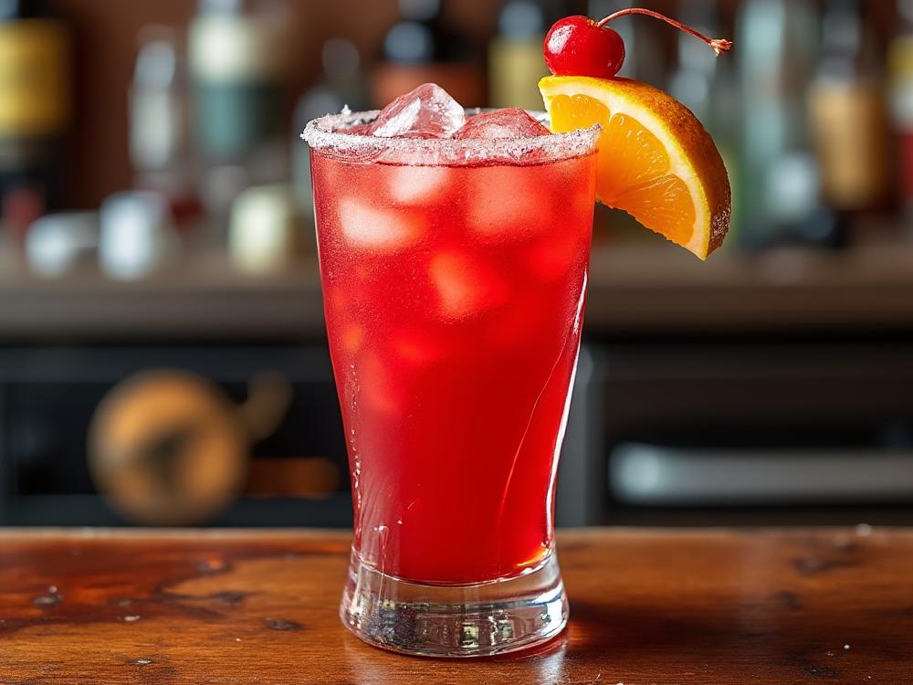 The Rum Punch (cocktail, punch, gin) - Rum Punch falls into the **Punch** family, a category known for its communal origins. This specific concoction likely emerged in the Caribbean, blending the tropical flavors of rum, fruit punch, and orange juice with the refreshing fizz of ginger ale.  