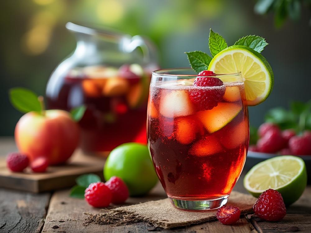 The Sweet Sangria Punch (cocktail, punch, wine) - Sweet Sangria, a vibrant fruit-infused beverage, belongs to the **Sangria family**, a traditional Spanish drink. It's a modern variation of the classic, incorporating Fresca for a unique twist on the traditional citrus profile. 