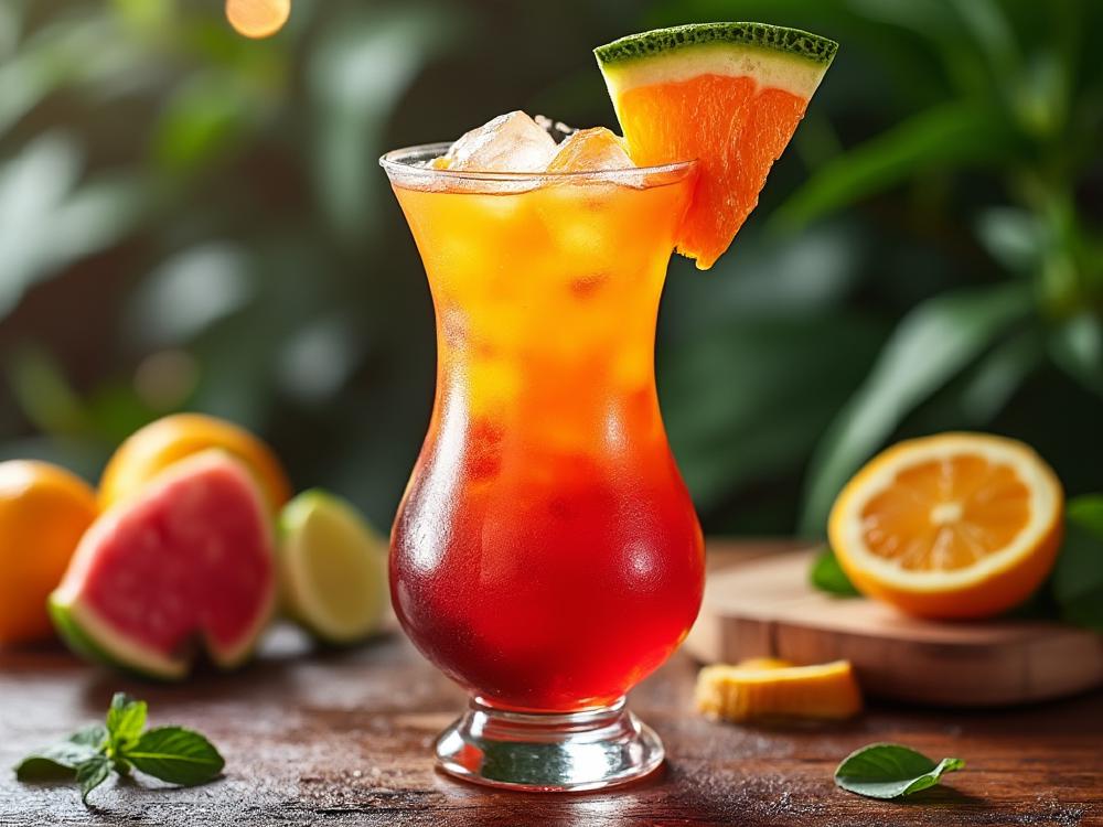 The Tequila Sunrise Cocktail (cocktail, highball, tequila) - The Tequila Sunrise is a member of the Sunrise family, characterized by layered liqueurs creating a colorful gradient.  Born in the 1970s, it was popularized by the band The Eagles and remains a classic for its simple yet visually striking appeal. 