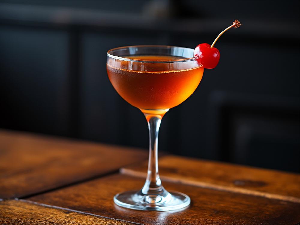 The Toronto Cocktail (cocktail, ancestral, rye) - The Toronto is a riff on the classic Manhattan, a member of the Whiskey Cocktail family.  Its unique blend of rye, Fernet, and aromatic bitters likely originated in the Canadian city of Toronto, reflecting the city's vibrant cocktail culture. 