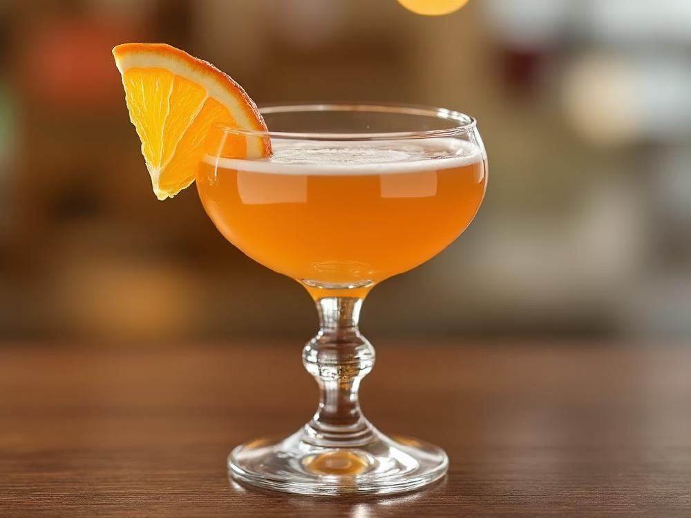 The Valencia  Cocktail (cocktail, sour, brandy) - The Valencia Cocktail is a vibrant, citrus-forward drink belonging to the Sour family. It likely originated in the early 20th century, drawing inspiration from the popular Sidecar, with its base of brandy and citrus. The orange bitters add a subtle, aromatic complexity. 